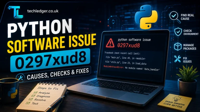 Developer troubleshooting python software issue 0297xud8 using an error traceback and terminal commands