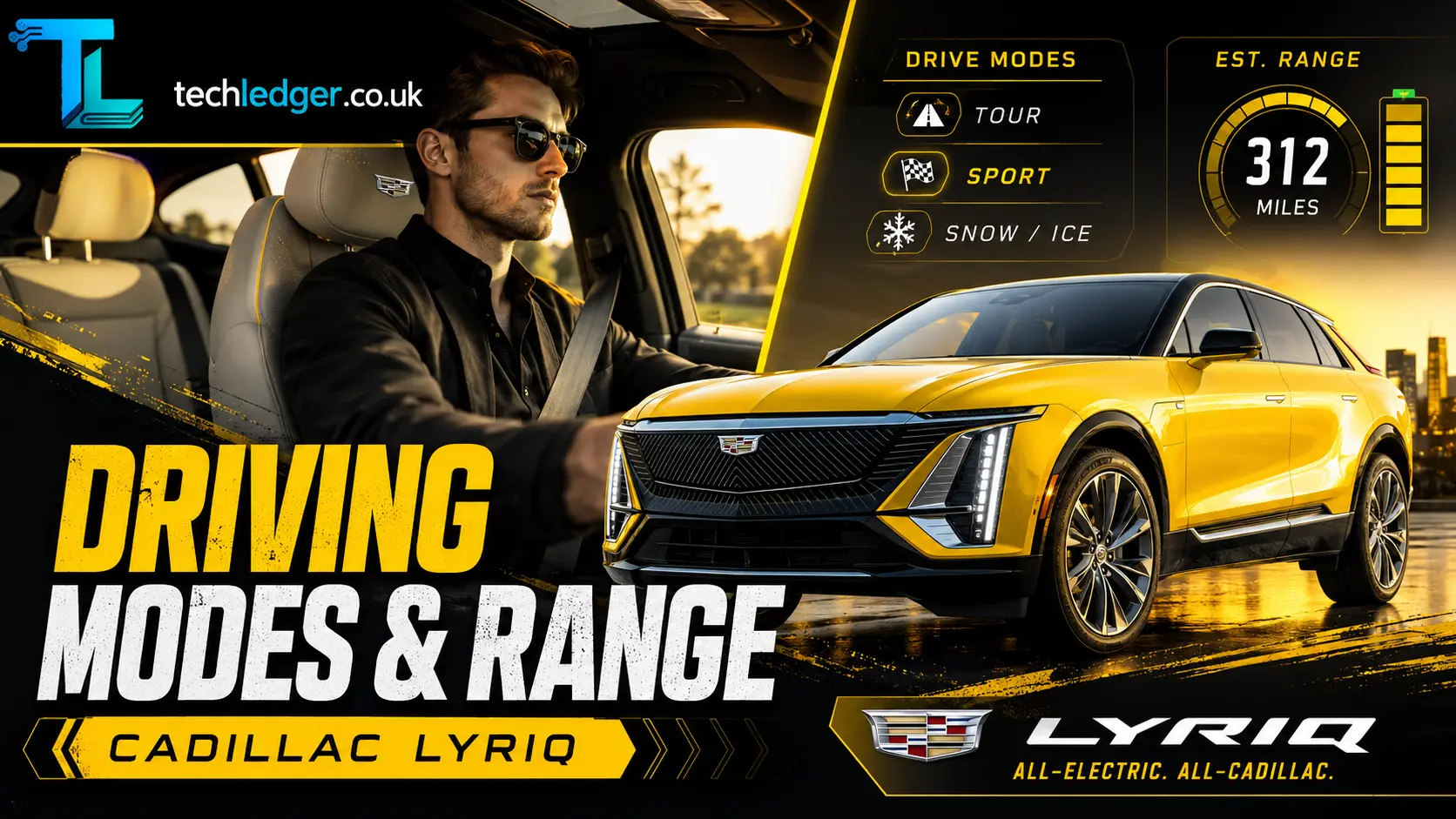 do the driving modes in cadillac lyriq offer different ranges or battery usages?